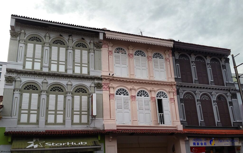 Shop houses in Little India, Singapore