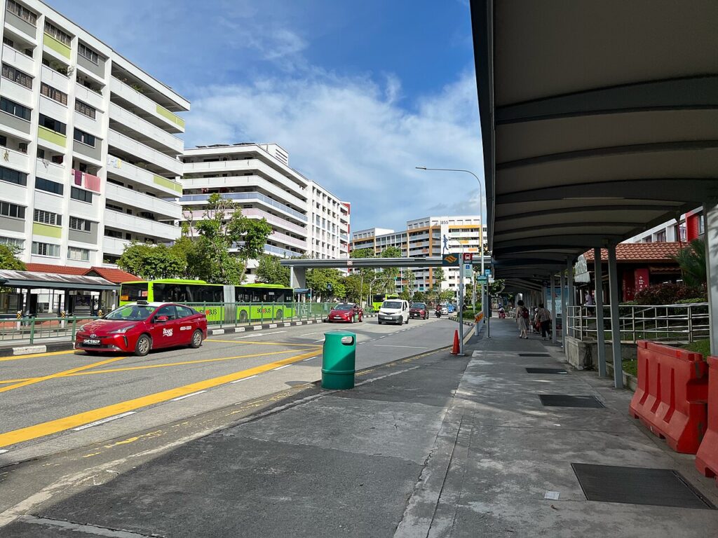 Bus stop along Yishun Ring Road